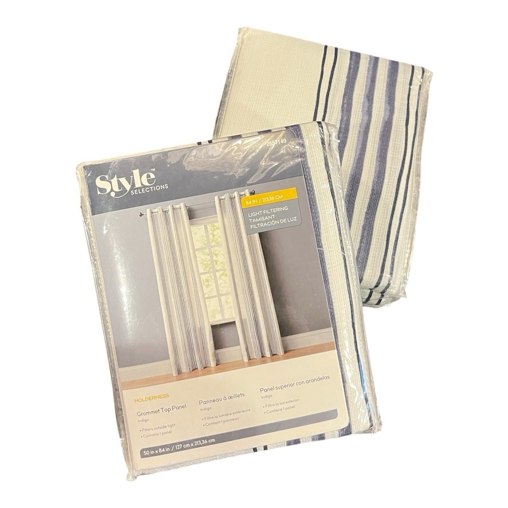 Lot of 2 Style Selections Holderness Grommet Top Panel 50"X84" #2857149